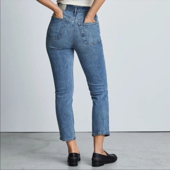 Everlane The Original Cheeky Jean Mid-Blue High Rise- size 23 Tall - Picture 2 of 7